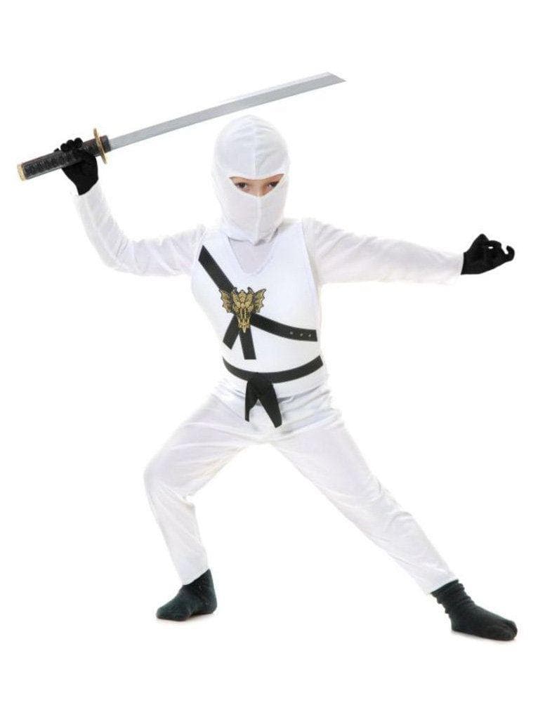 Kid's Ninja Avenger Series 1 White Costume - costumes.com