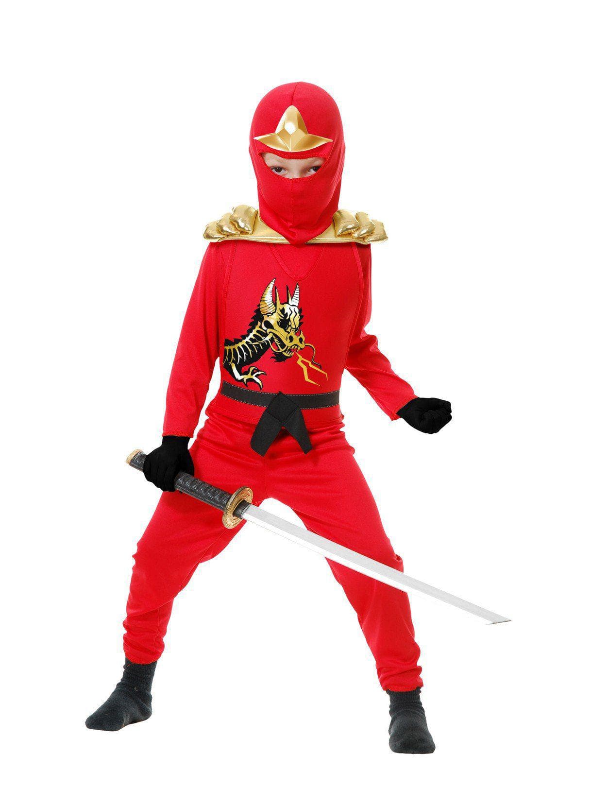 Kid's Ninja Avenger w/Armor Red Costume - costumes.com