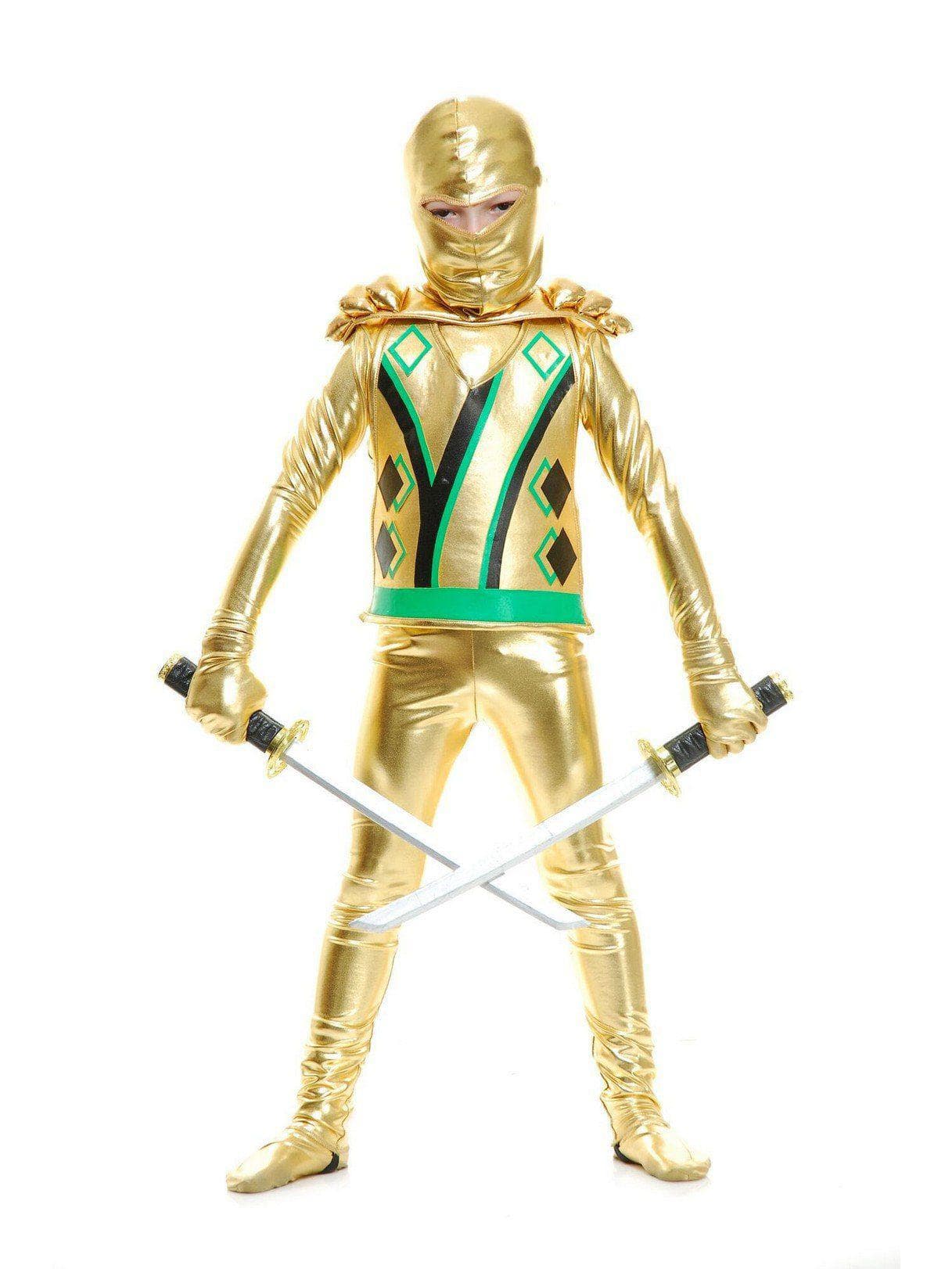 Kid's Golden Ninja w/Armor Costume - costumes.com