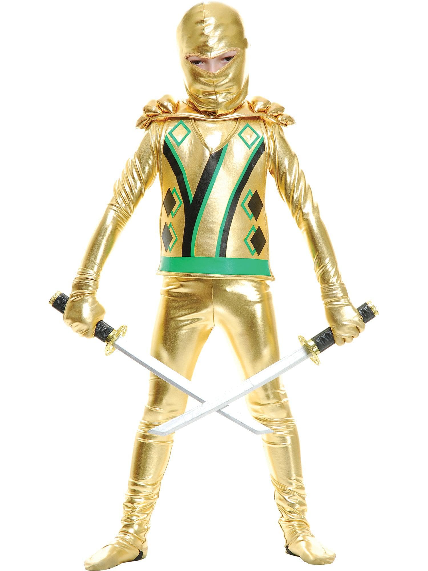 Kid's Golden Ninja Avenger Series Costume - costumes.com