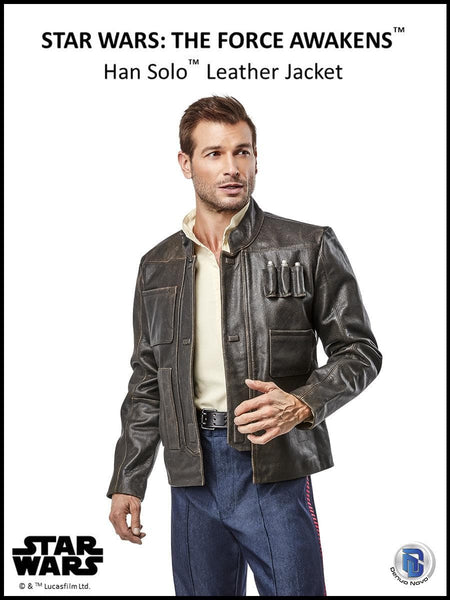 Denuo Novo Star Wars: The Force Awakens Han Solo Leather Jacket
