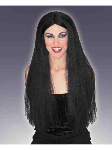 Women's Black 30-inch Long Wig