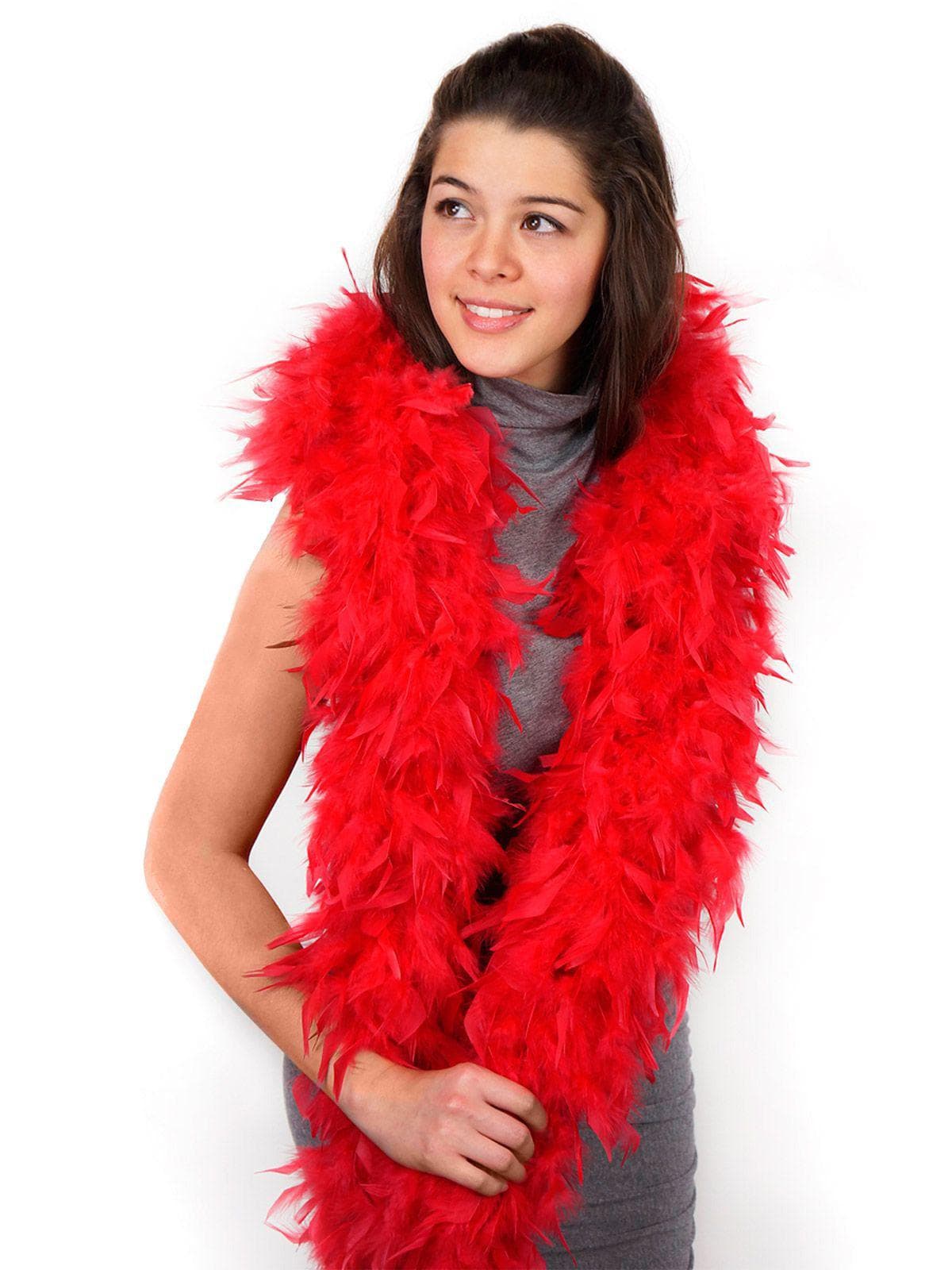 Adult Red Feather Boa - costumes.com