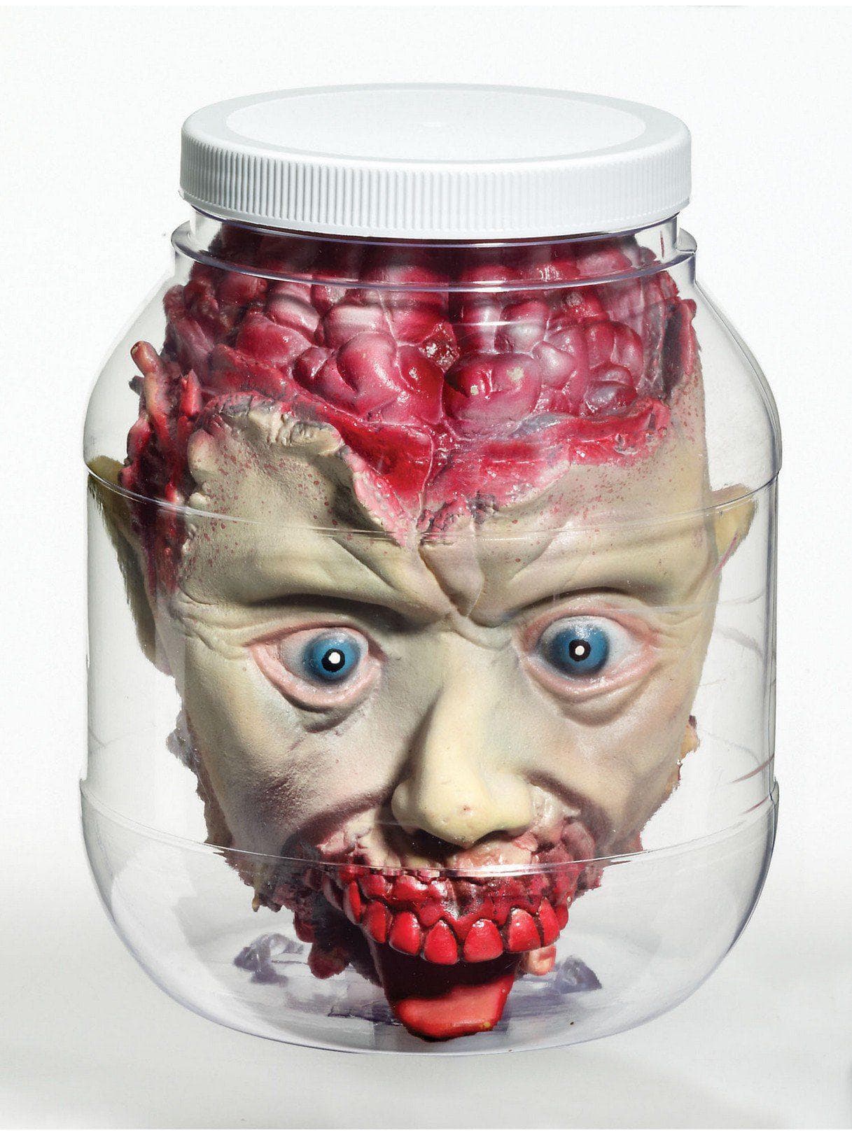 Bloody Severed Head in Clear Jar - costumes.com