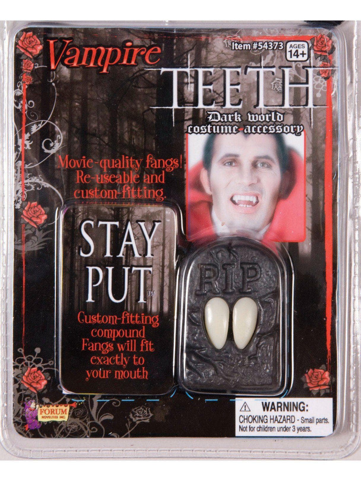 Adult Stay Put Vampire Fangs - costumes.com