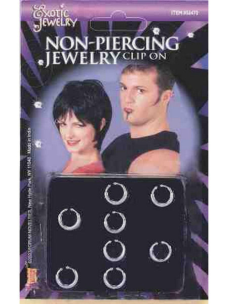 Adult Silver Clip-on Jewelry Set