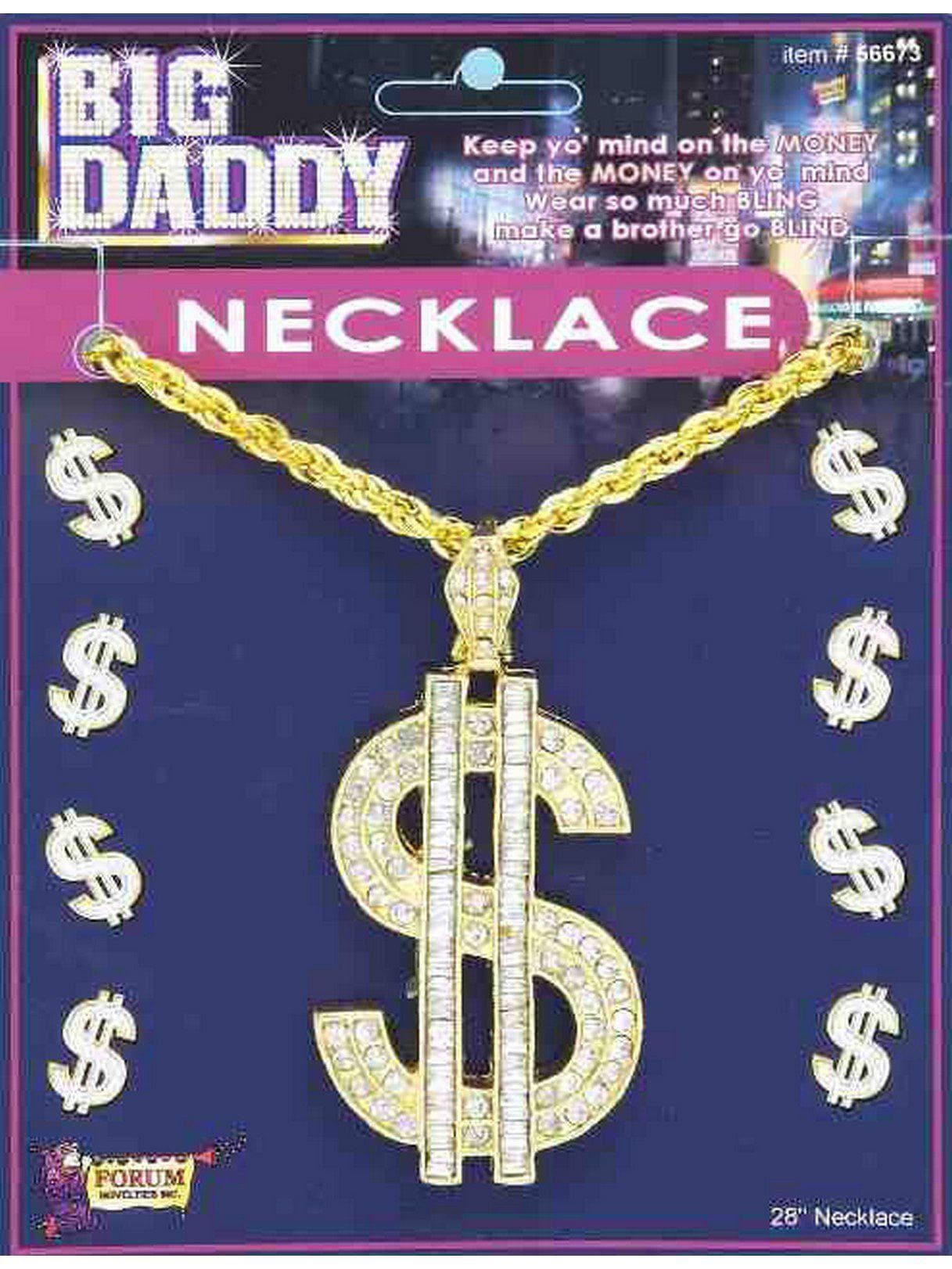 Dollar Sign Big Daddy Necklace - costumes.com