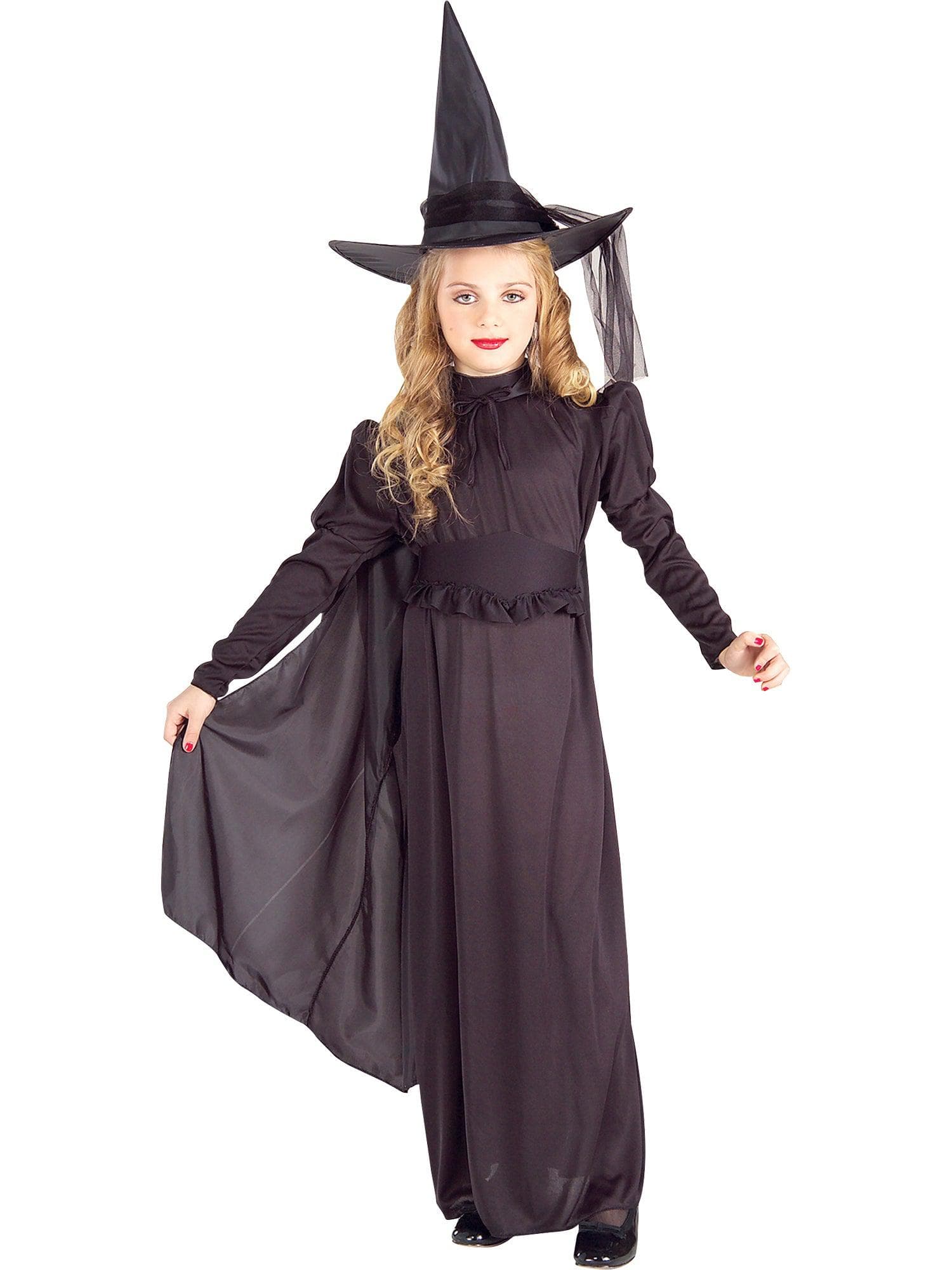 Girls' Black Classic Witch Costume - costumes.com