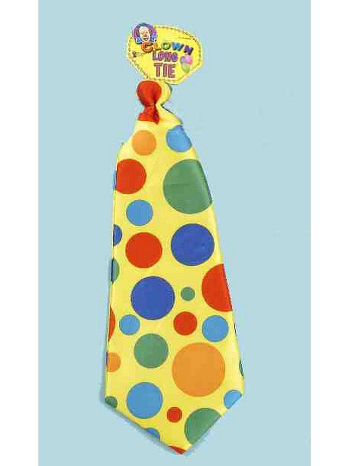 Adult Jumbo Polka Dot Clown Neck Tie - costumes.com