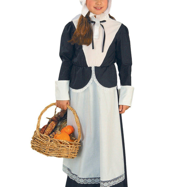 Pilgrim Girl Child Costume Medium