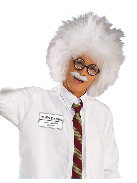 Adult White Phony Doctor Wig