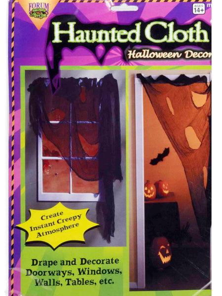 6 Foot Black Tattered Cloth Entryway Decoration
