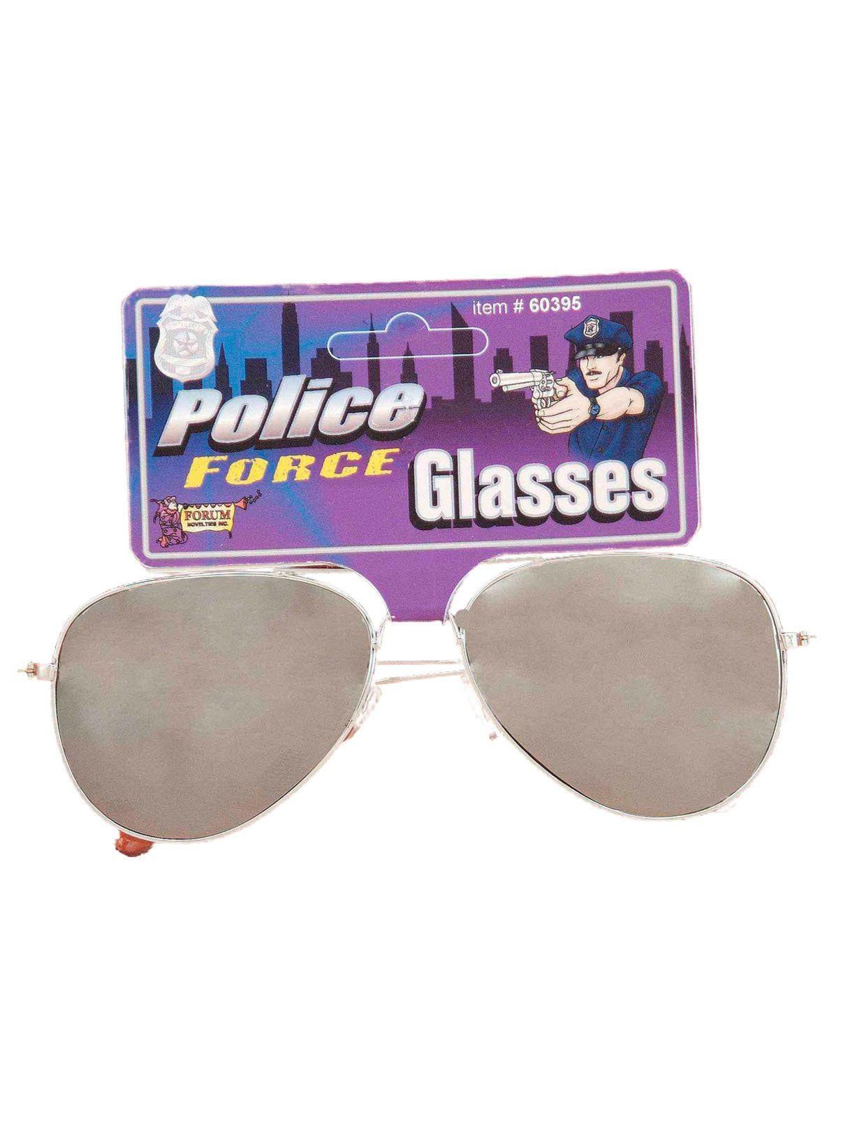 Adult Police Mirrored Glasses - costumes.com