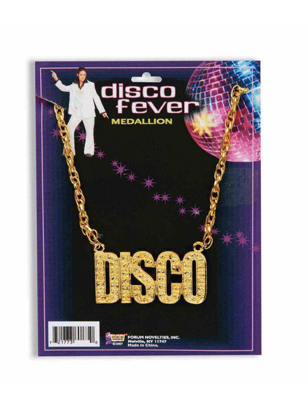 Adult Gold Disco Medallion Necklace