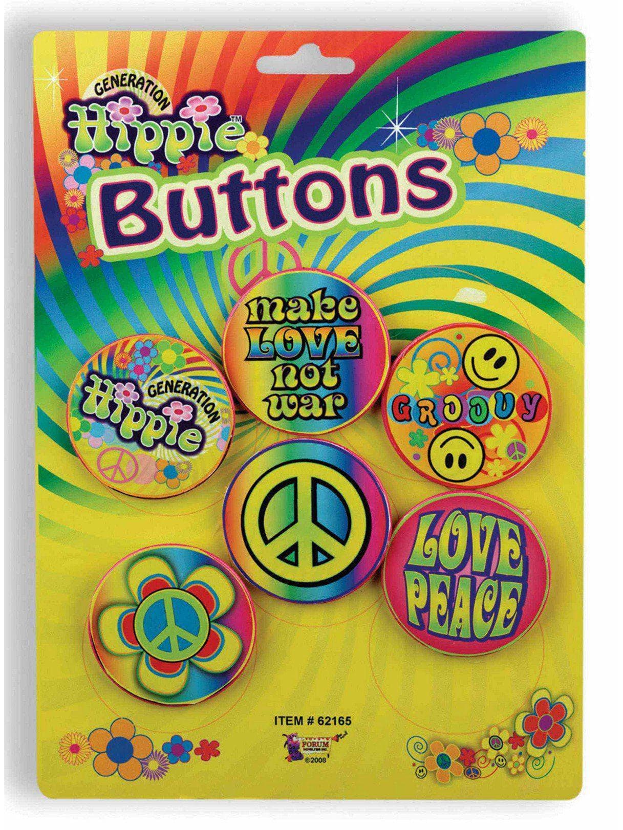 Hippie Buttons - costumes.com