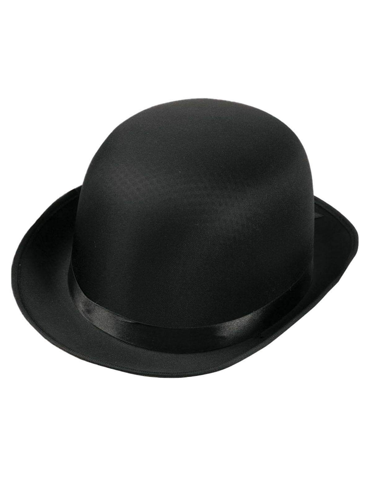 Adult Black Satin Derby Hat - costumes.com