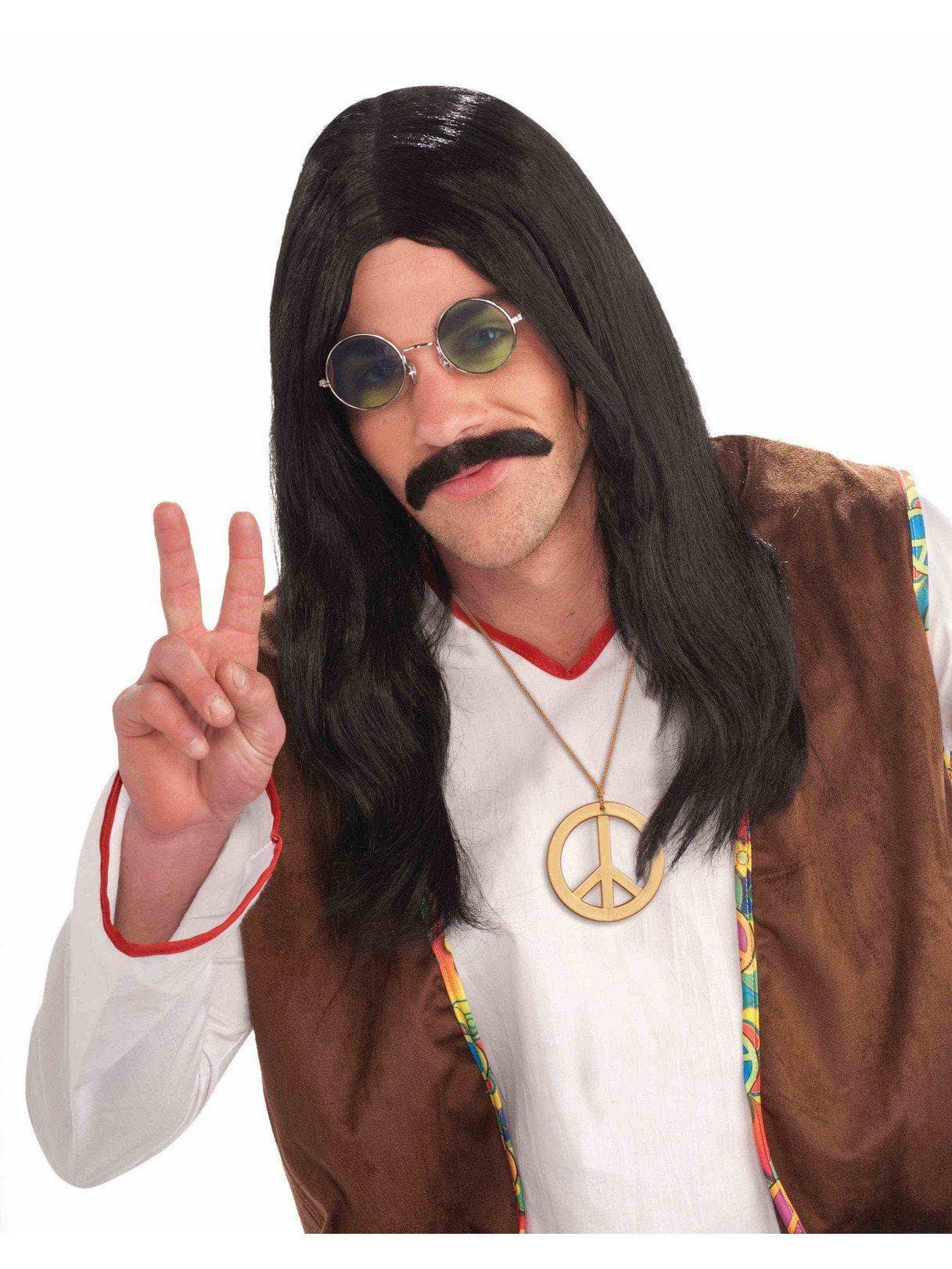 Adult Long Brown Hippie Wig - costumes.com
