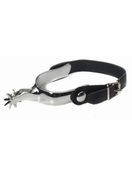 Adult Black and Silver Cowboy Spurs - Deluxe