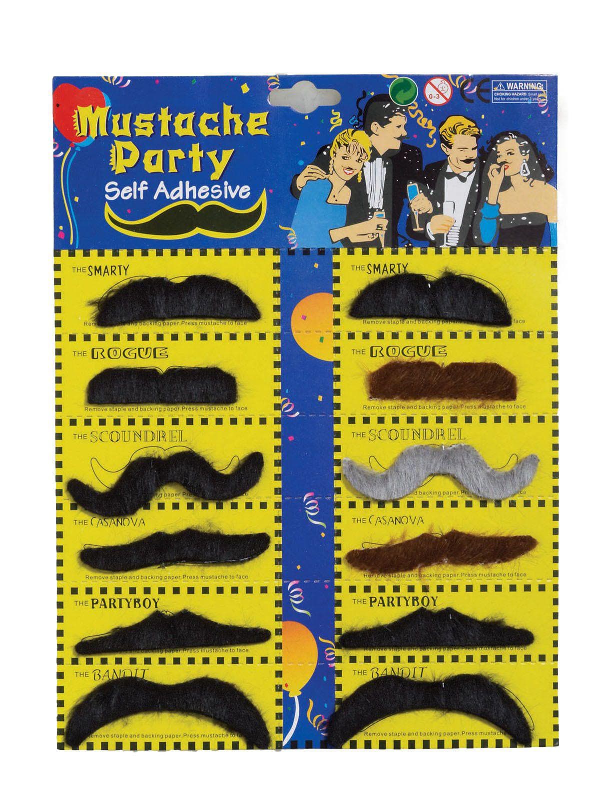 Adult Variety Pack of Mustaches - costumes.com