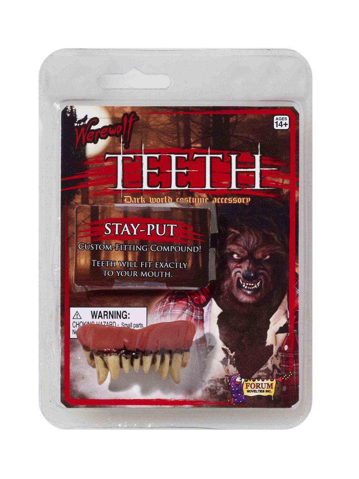 Adult Stay Put Werewolf Teeth - costumes.com