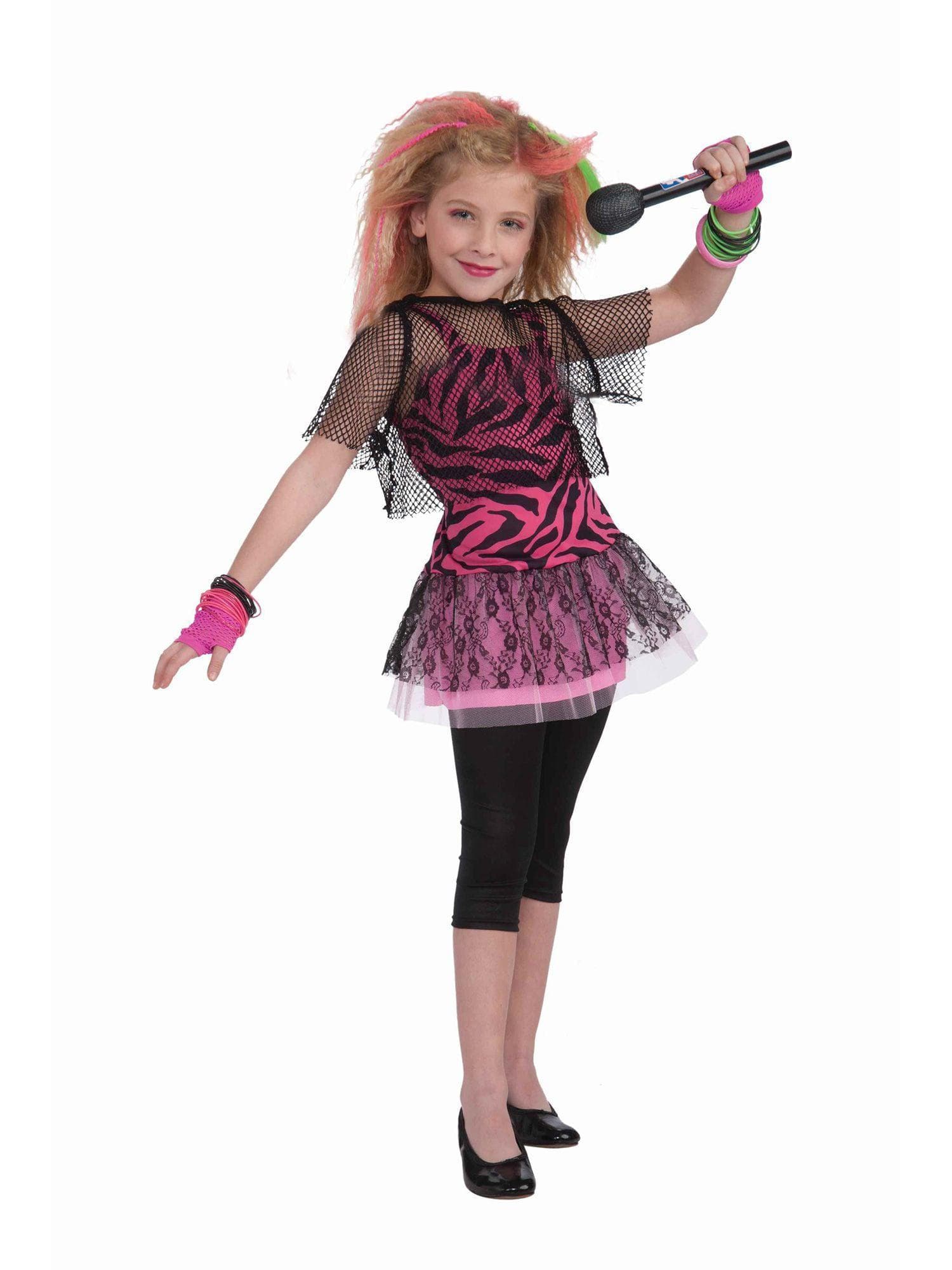 Kid's 80s Punk Rock Star Girl Costume - costumes.com