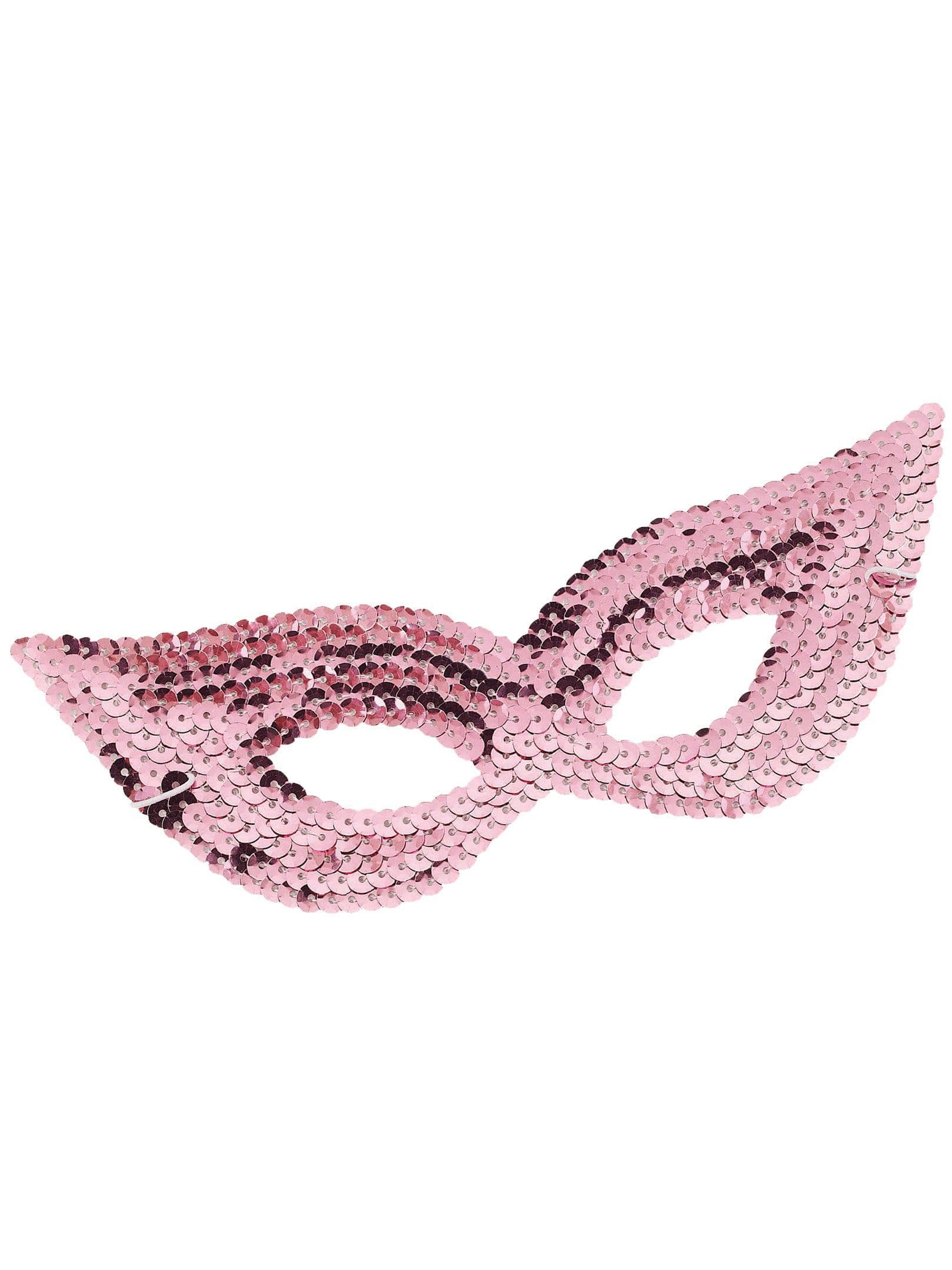 Sequin Eye Mask - Pink - costumes.com