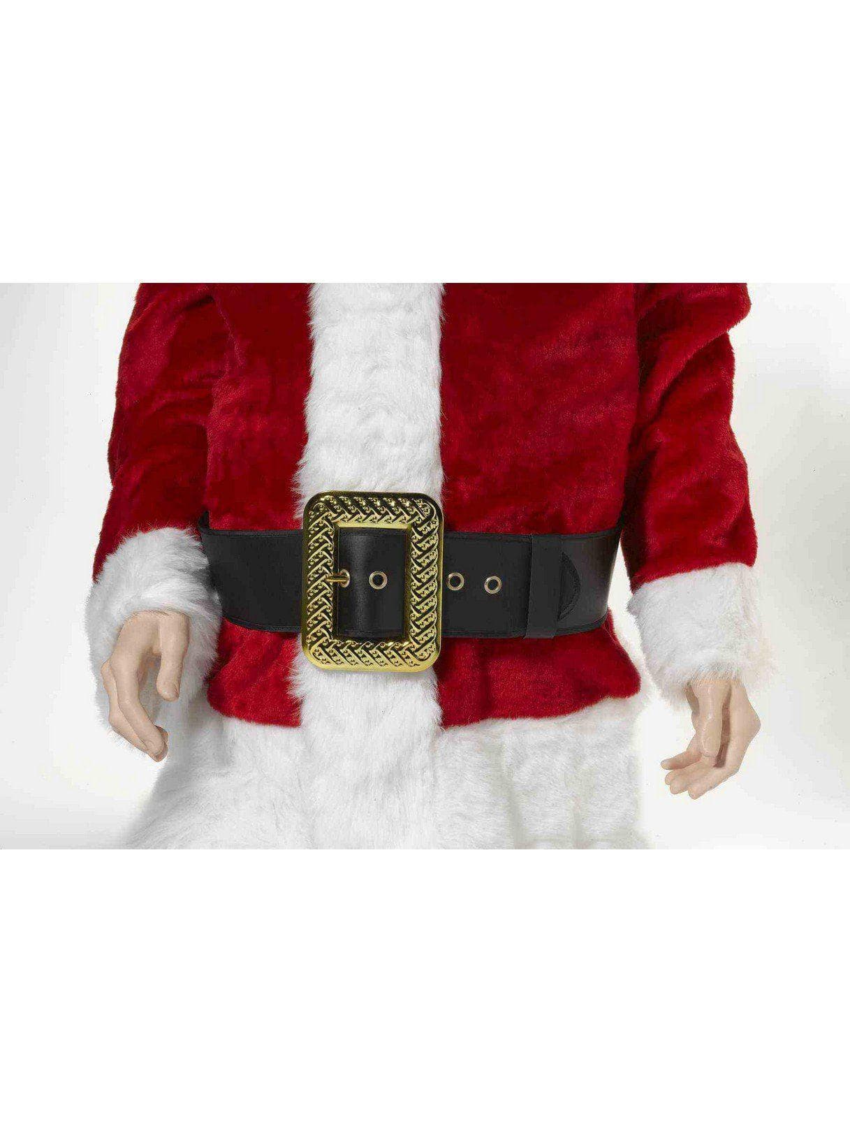 Men's Black and Gold Santa Belt - Deluxe - costumes.com