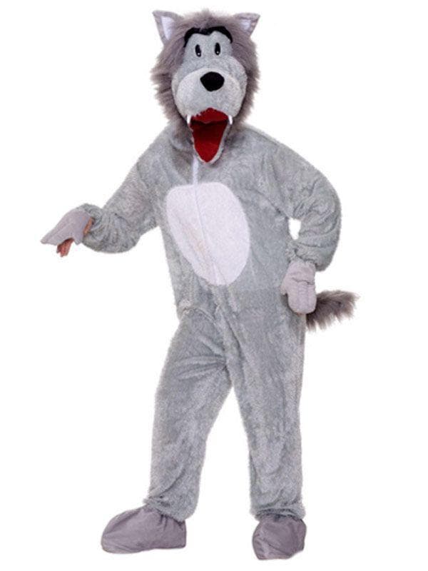 Men's Plush Storybook Wolf Costume - costumes.com