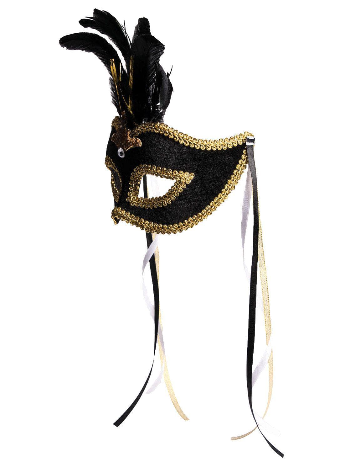 Gold & Midnight Venetian Mask - costumes.com