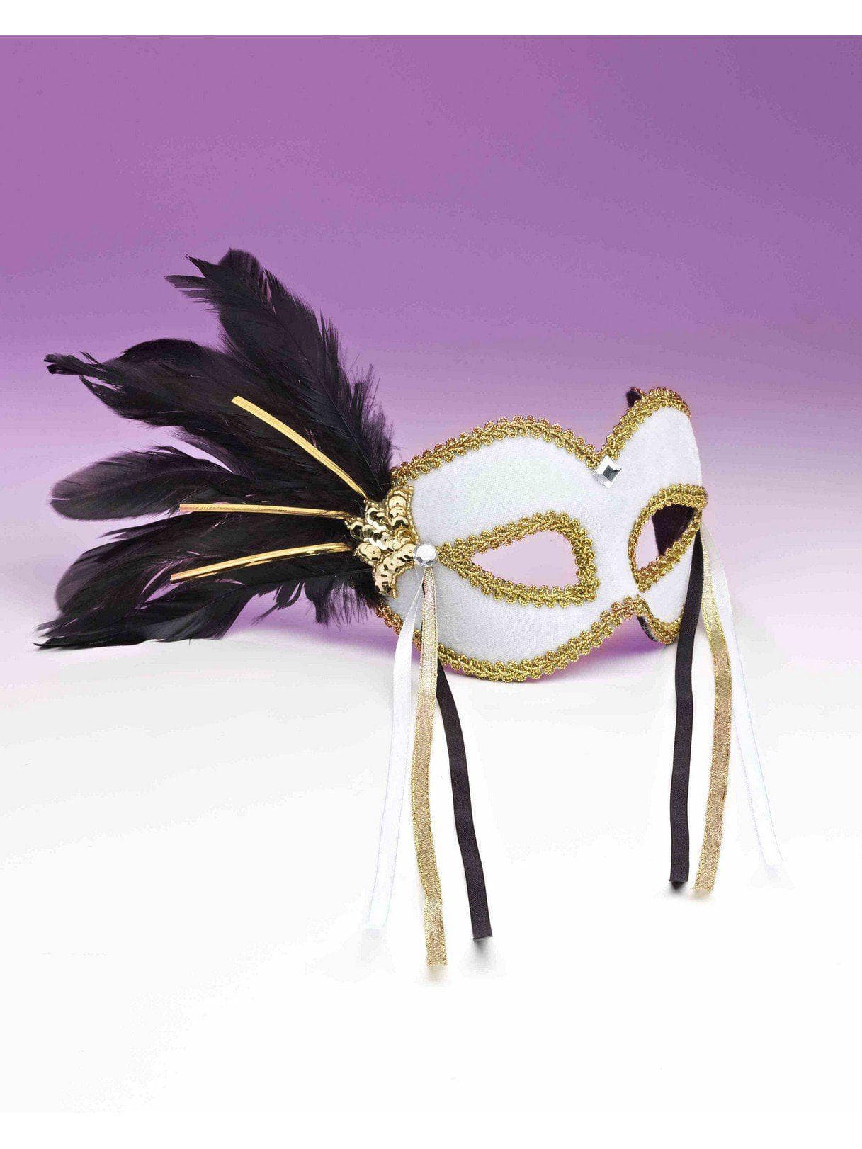 Mardi Gras White Mask - costumes.com