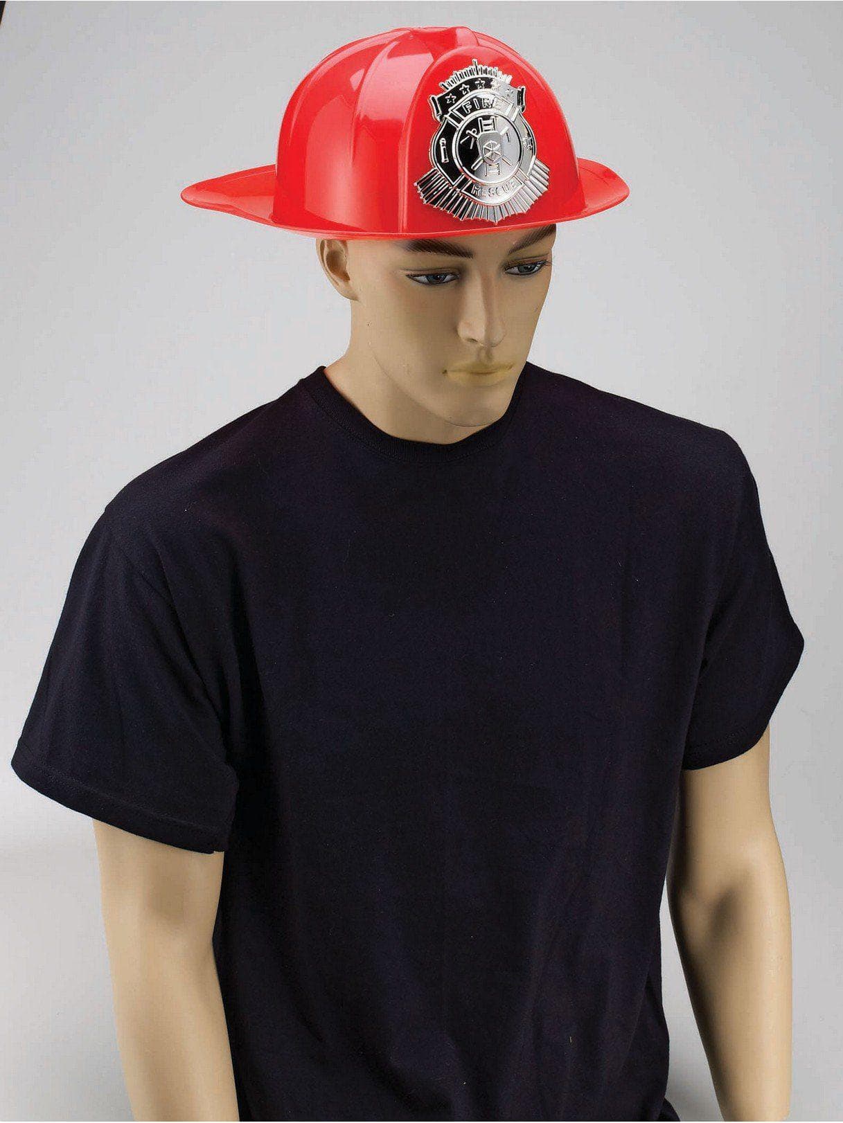 Adult Red Fireman Helmet - costumes.com