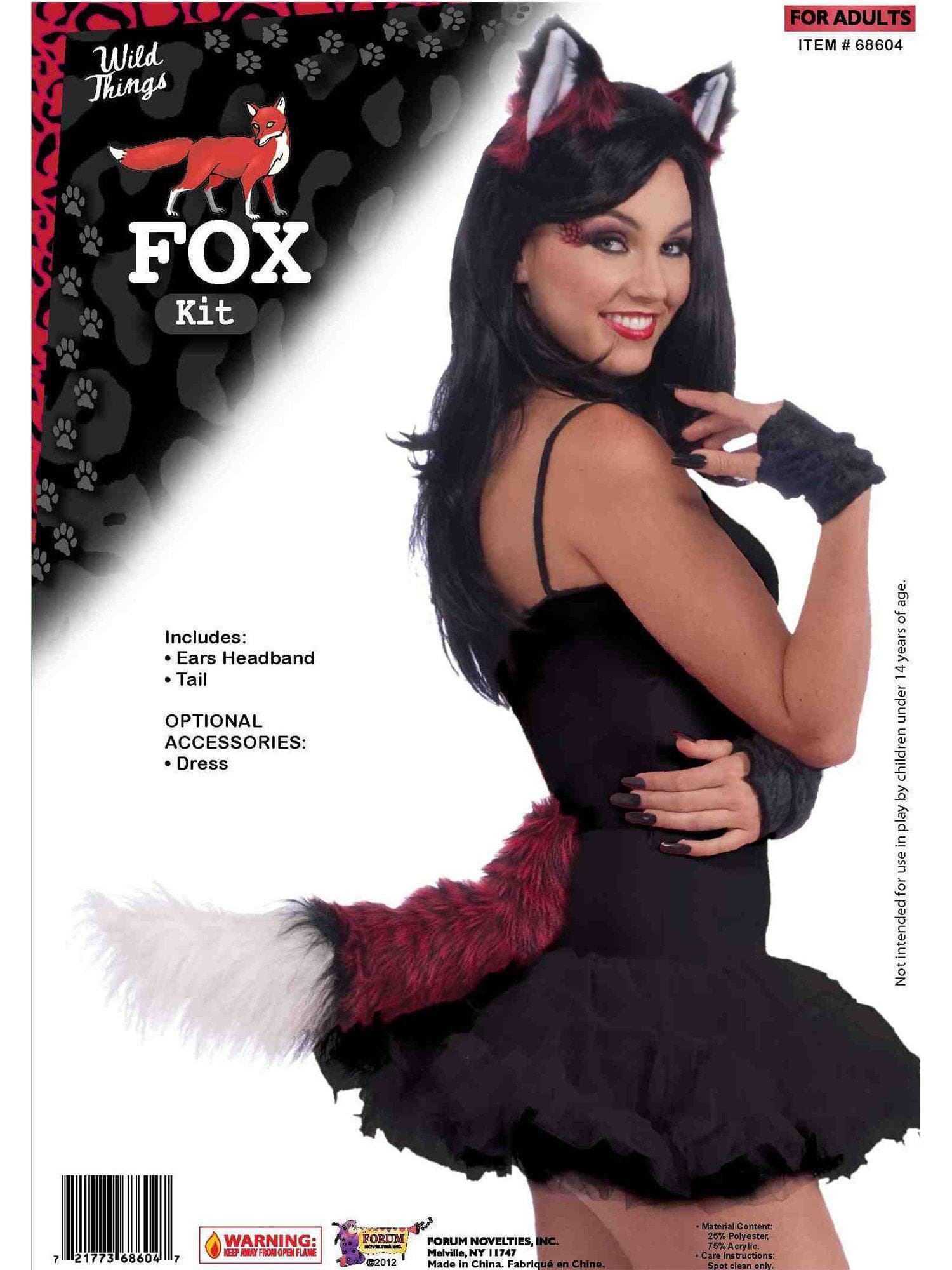 Adult Fox Ears Headband and Tail - costumes.com