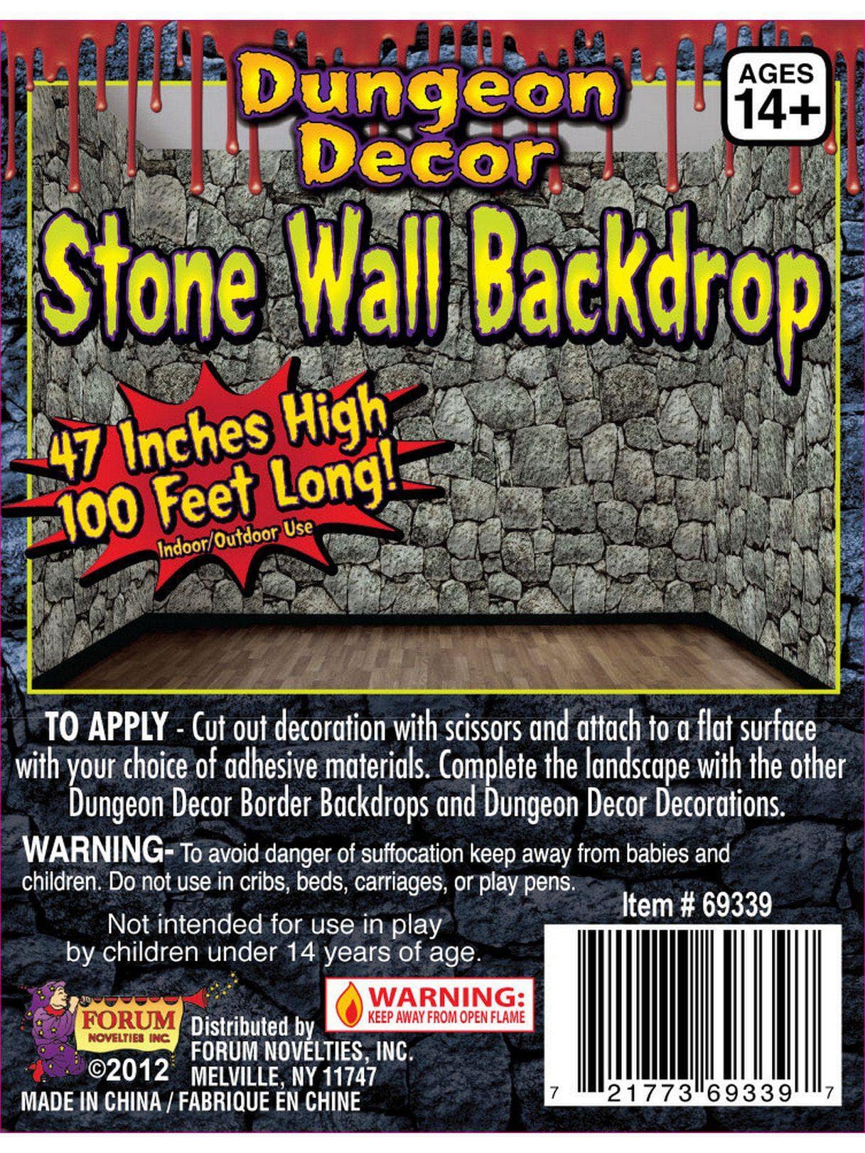 Dungeon Decor Stone Wall Backdrop - costumes.com