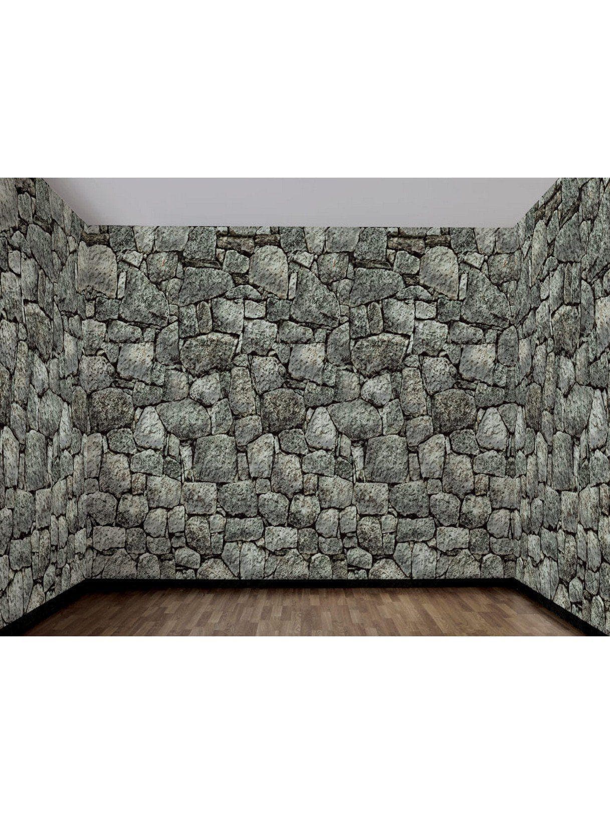 Dungeon Decor Stone Wall Backdrop - costumes.com