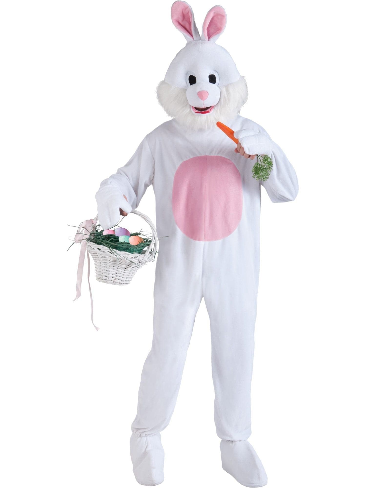 Adult White and Pink Easter Bunny Costume - costumes.com