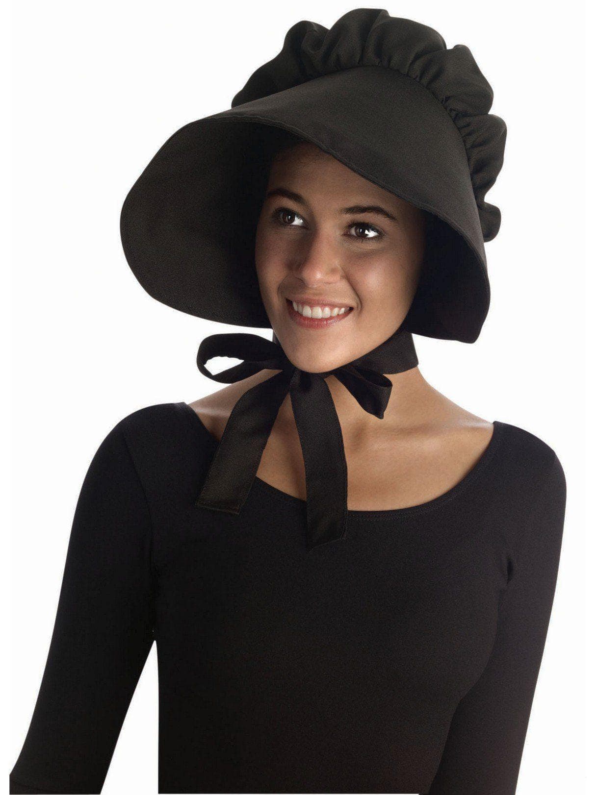 Adult Black Victorian Bonnet - costumes.com