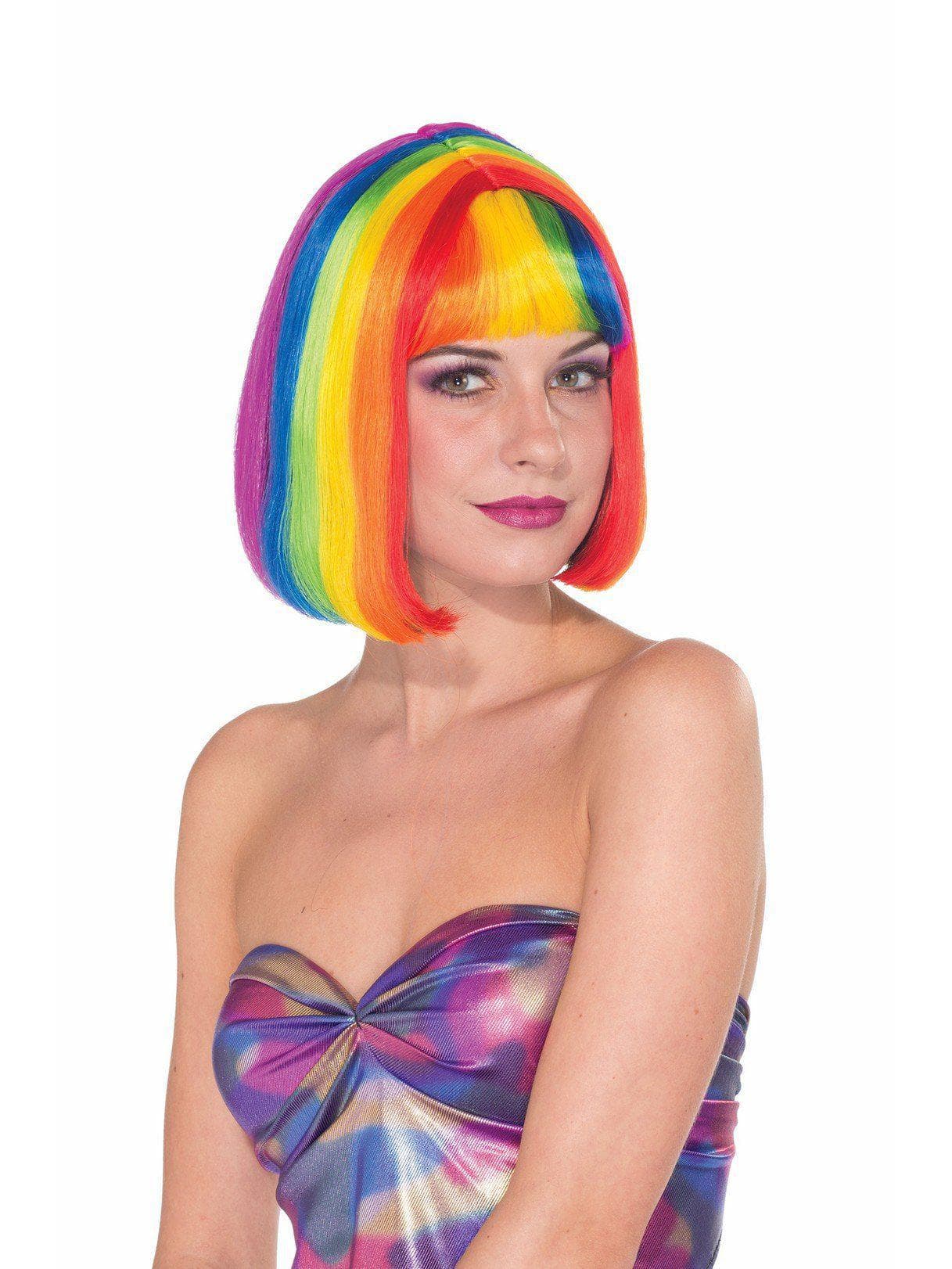 Women's Rainbow Bob Wig - costumes.com