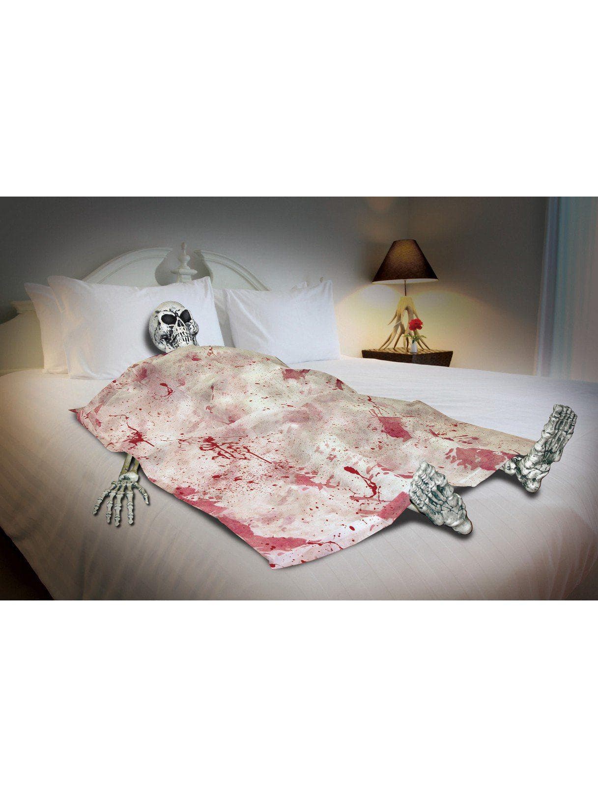 Lifesize Bloody Death Bed Skeleton Decoration - costumes.com