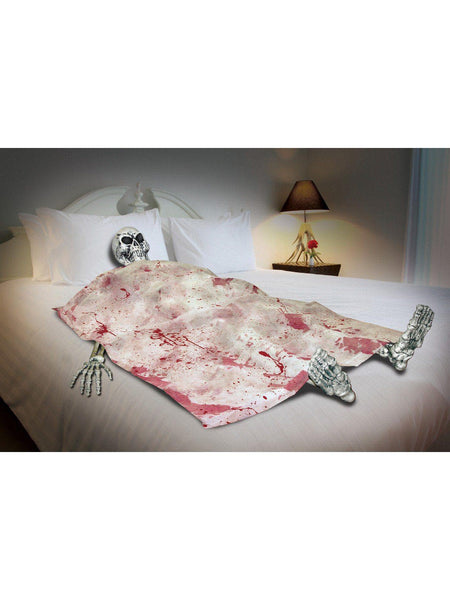 Lifesize Bloody Death Bed Skeleton Decoration