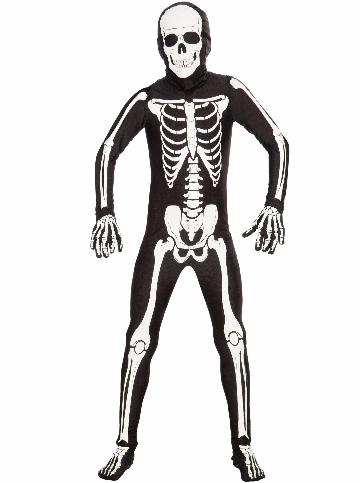 Boys' Skeleton 2nd Skin Bodysuit Costume - costumes.com