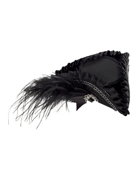 Adult Black Mini Tricorn Hat