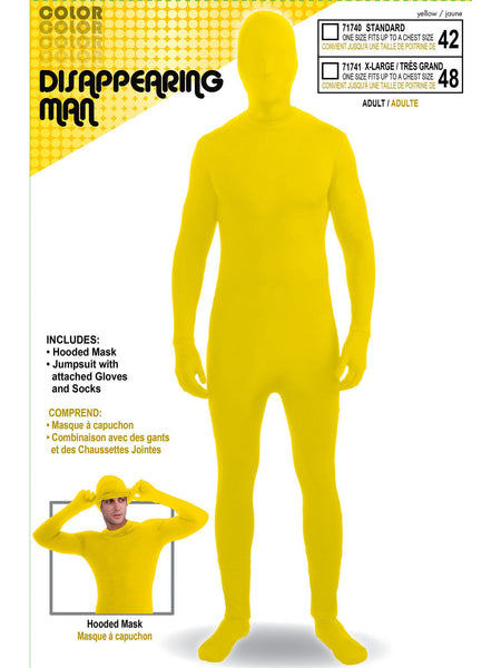 Adult Yellow Skinsuit Costume