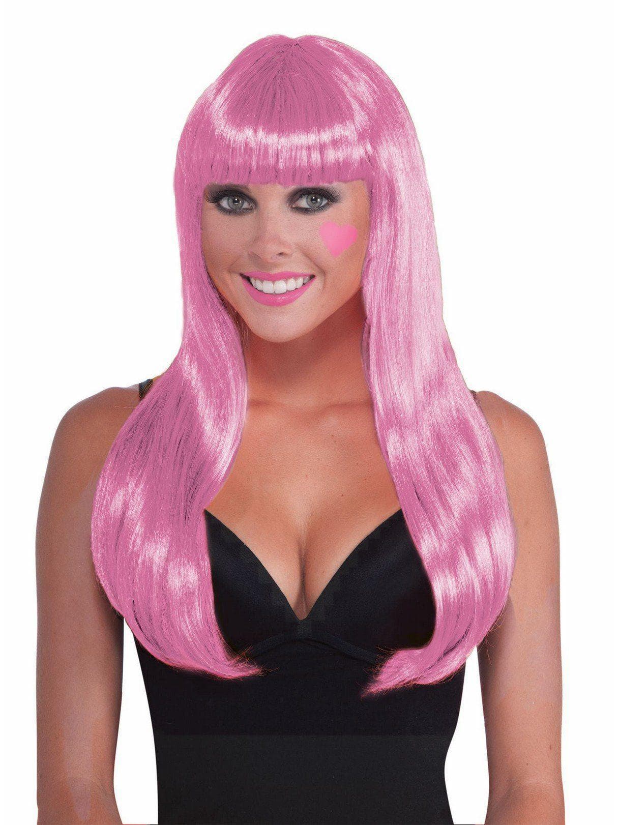 Long Wig - Pink - costumes.com