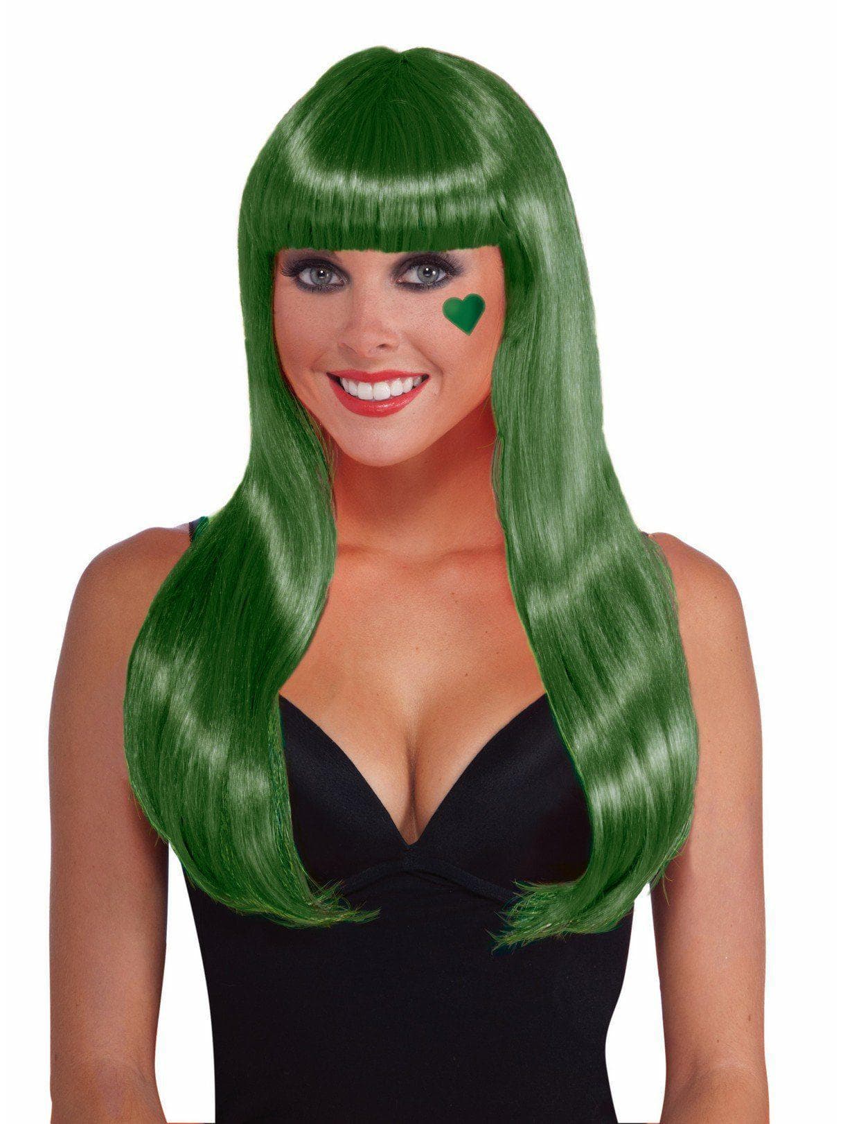 Long Wig - Green - costumes.com