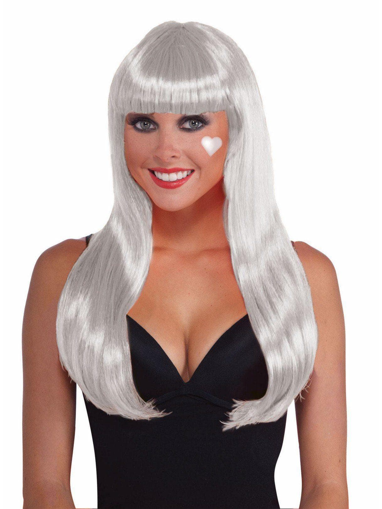 Long Wig - White - costumes.com
