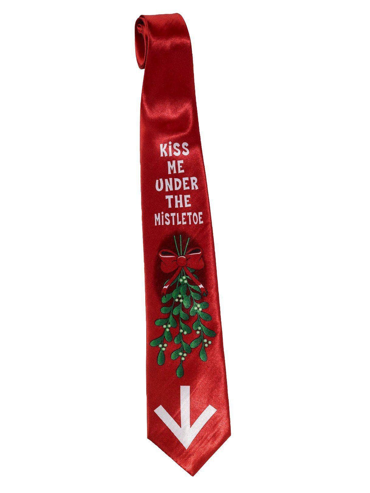Mistletoe Christmas Tie - costumes.com