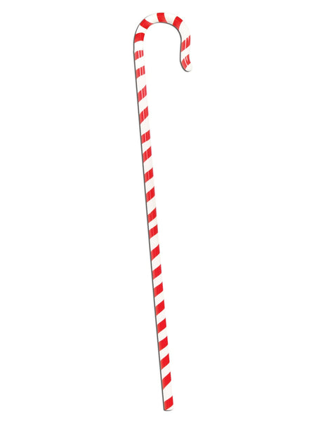 Adult Red and White Candy Striped Walking Cane
