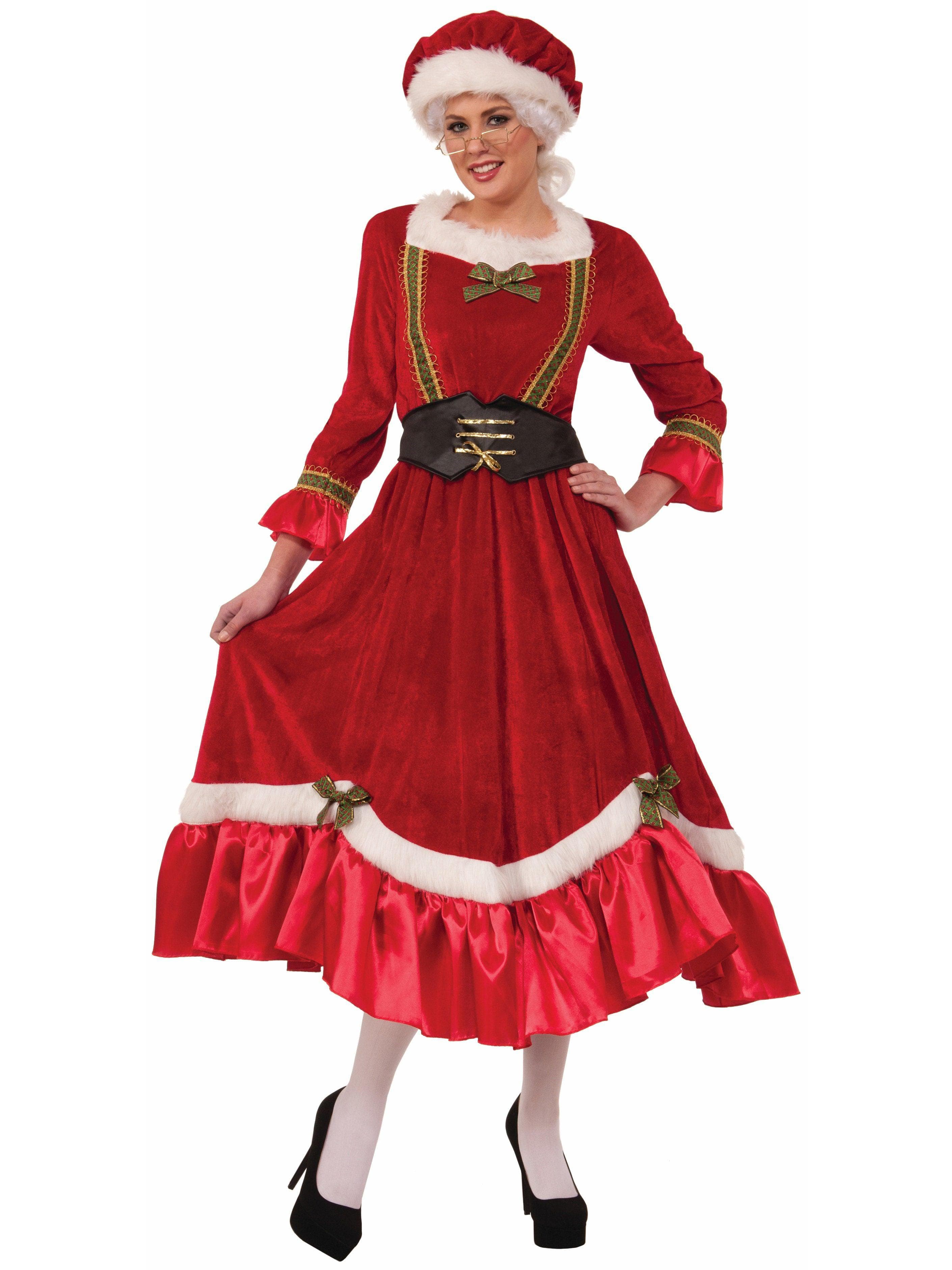 Adult Mrs. Claus Traditional Dress Costume - costumes.com