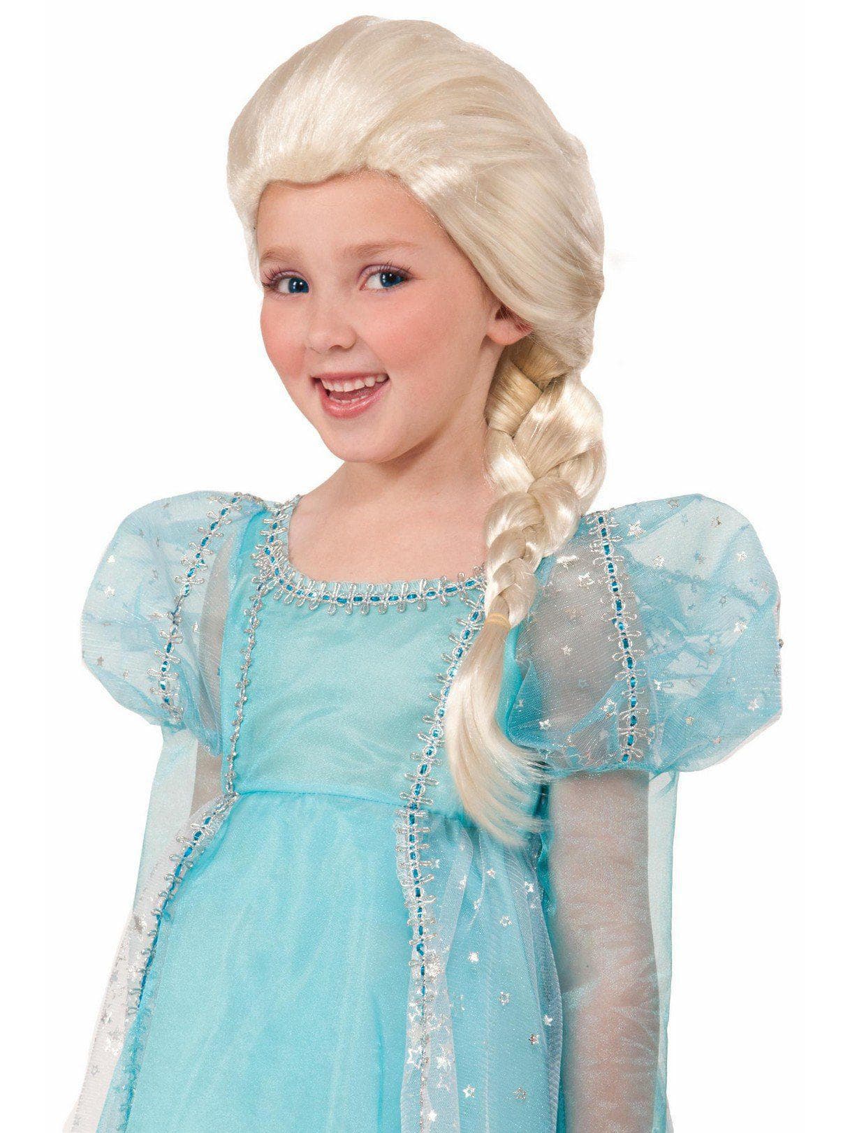 Kids' Blonde Braided Princess Wig - costumes.com