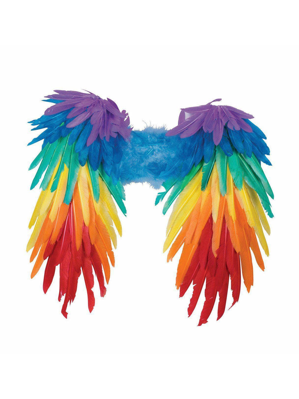 Adult Rainbow Feathered Wings - costumes.com